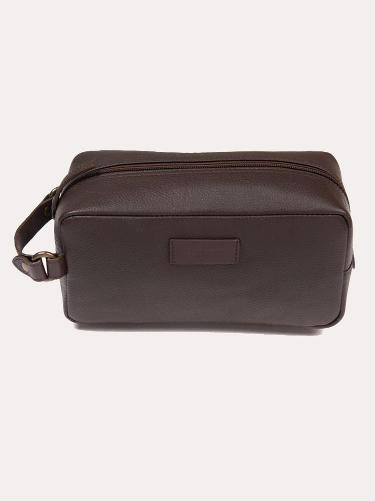 Barbour leather best sale wash bag