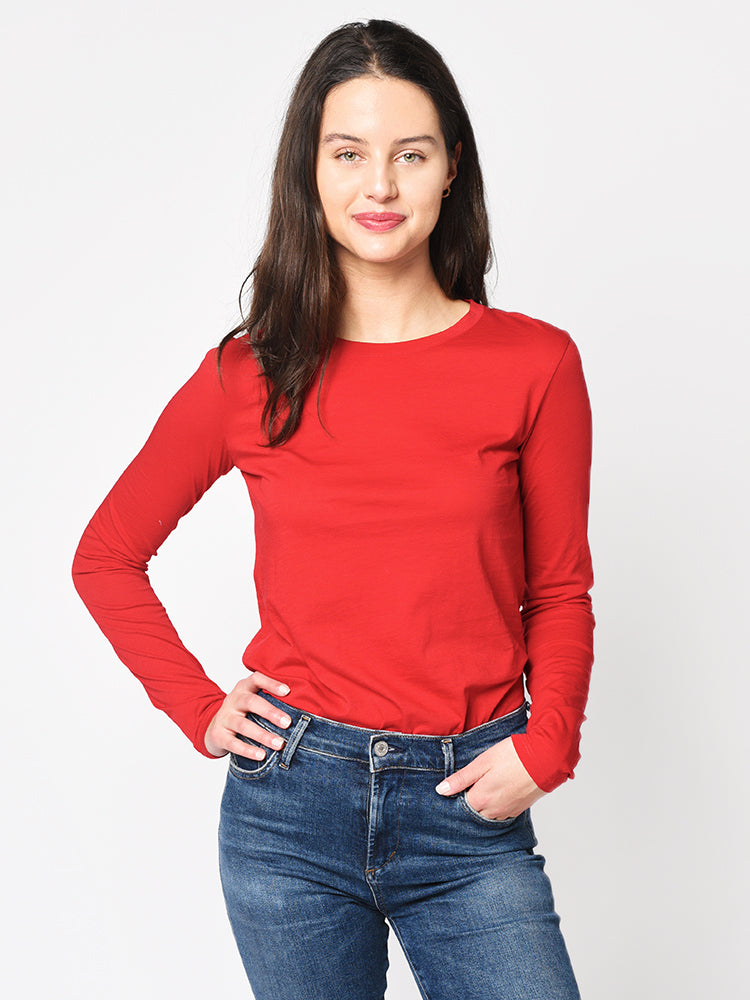 Vince Women's Essential Long Sleeve Crew