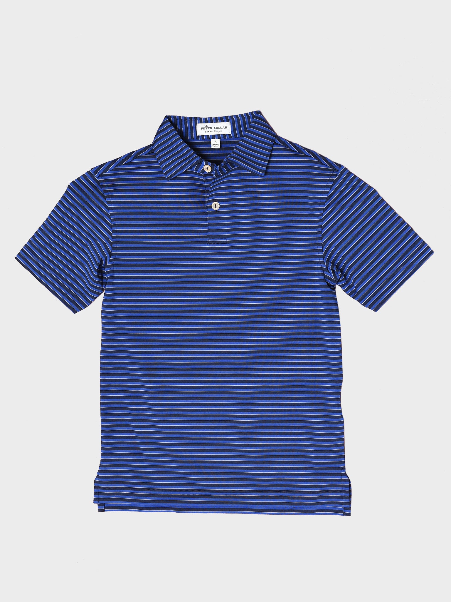 Men's Houston Astros Peter Millar Navy Mills Stripe Polo