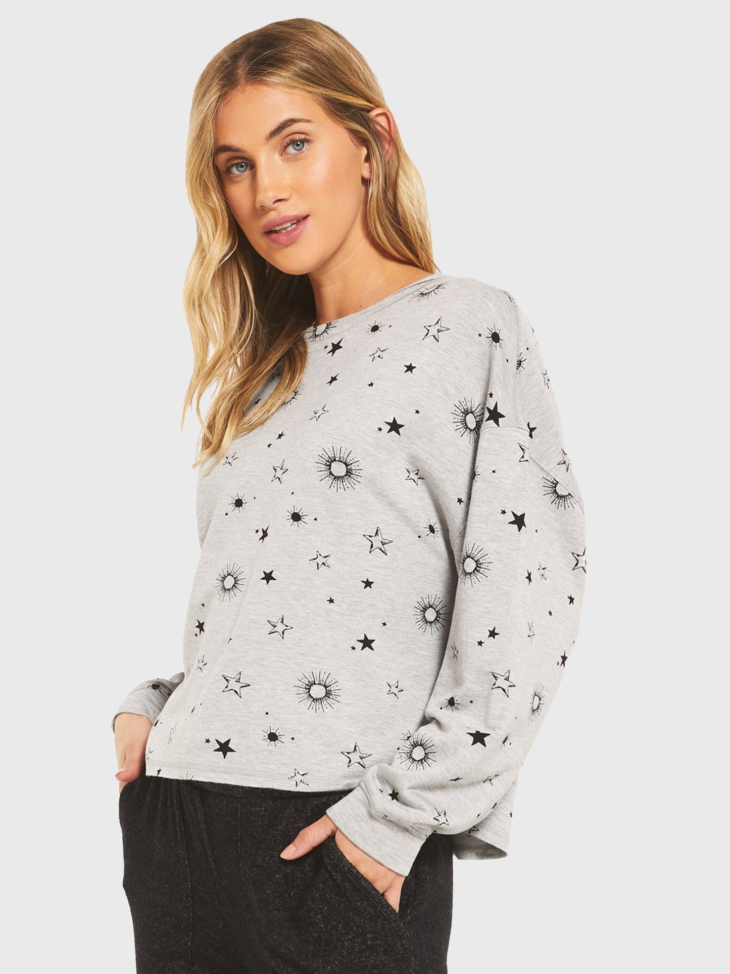 Z Supply Women's Jessie Star Long Sleeve Sweatshirt