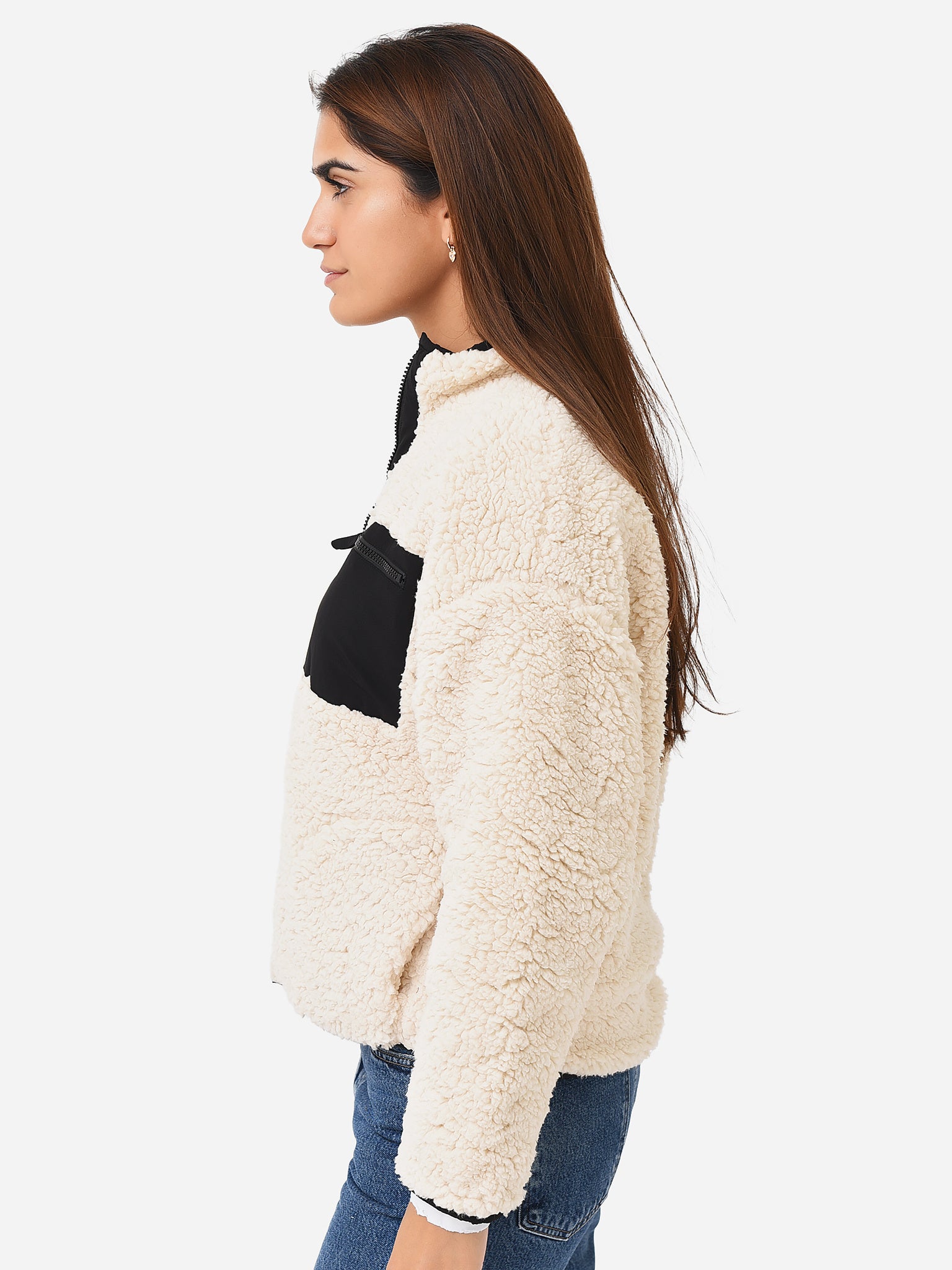 Z Supply Women's On-The-Go Reversible Quilted Sherpa Jacket