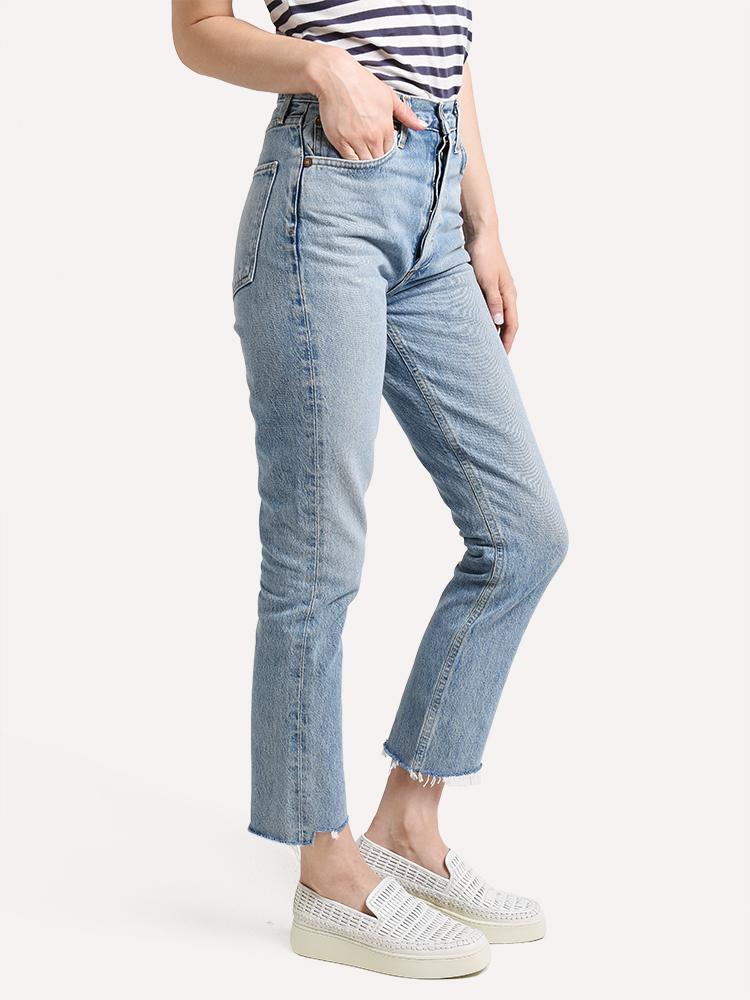 Agolde Riley Hi-Rise Straight Crop Jean