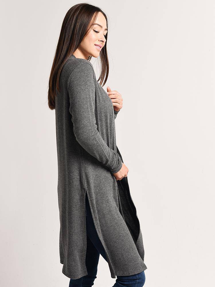 Beyond Yoga High Slit Long Duster Cardigan saintbernard