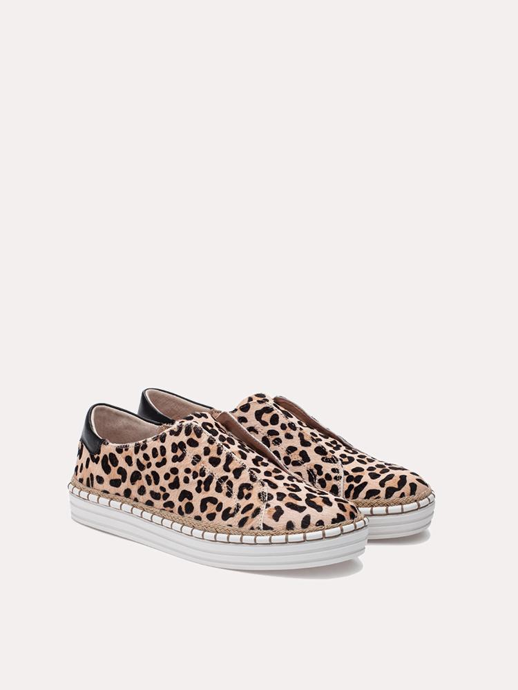 J slides leopard discount sneakers