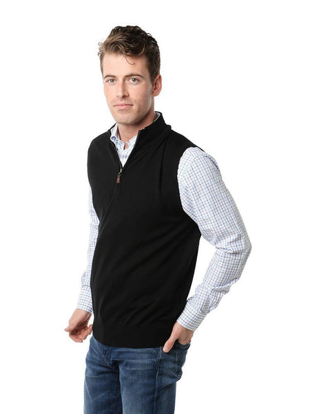 Men's quarter zip sweater on sale vest