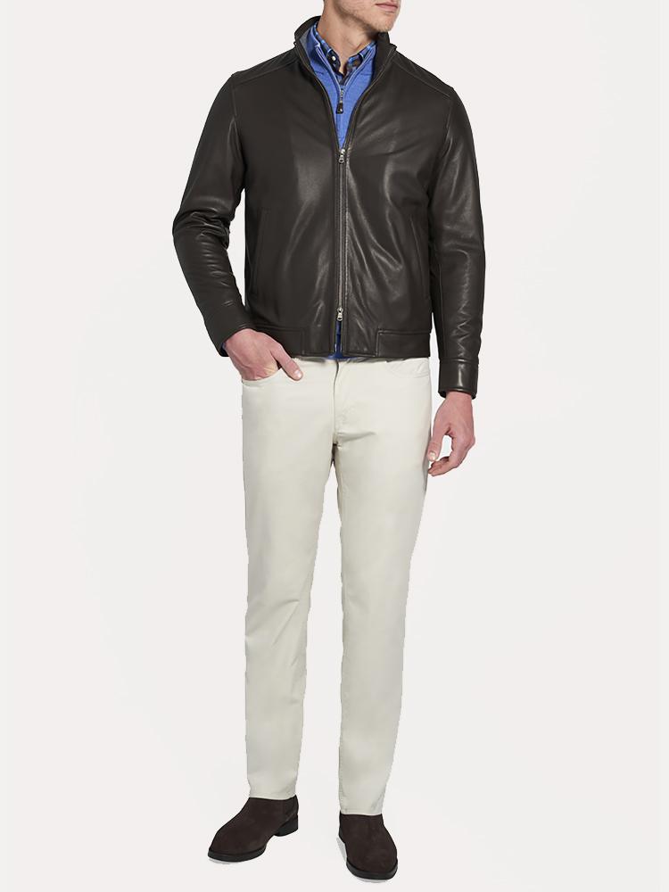 Peter millar leather bomber on sale jacket