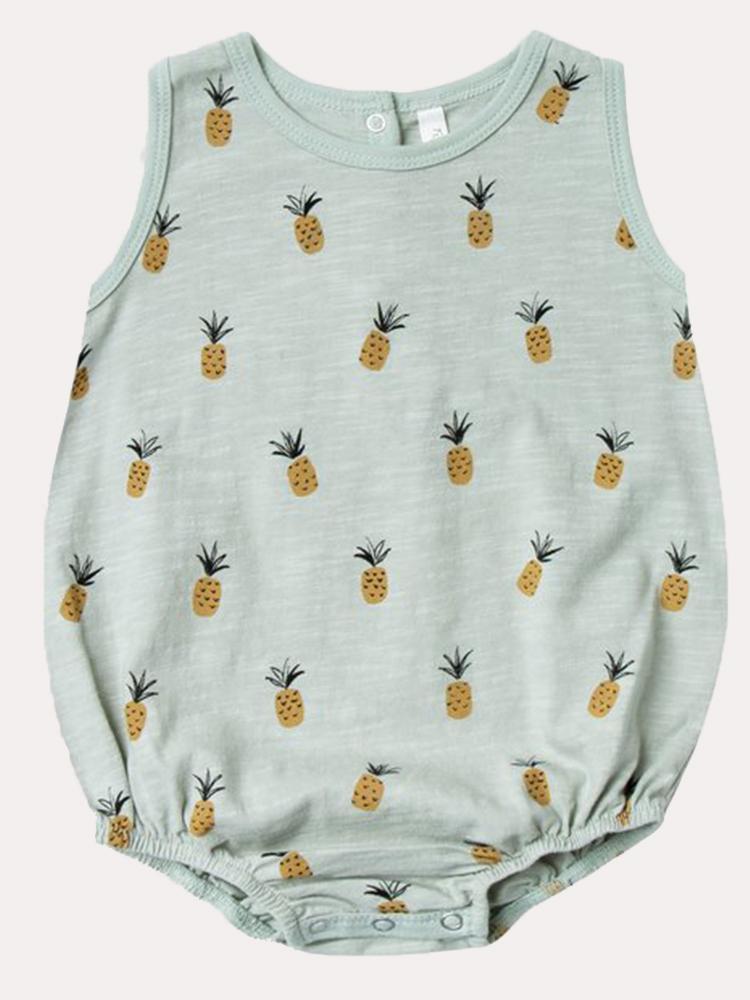 Rylie & Cru Girls' Pineapples Bubble Onesie