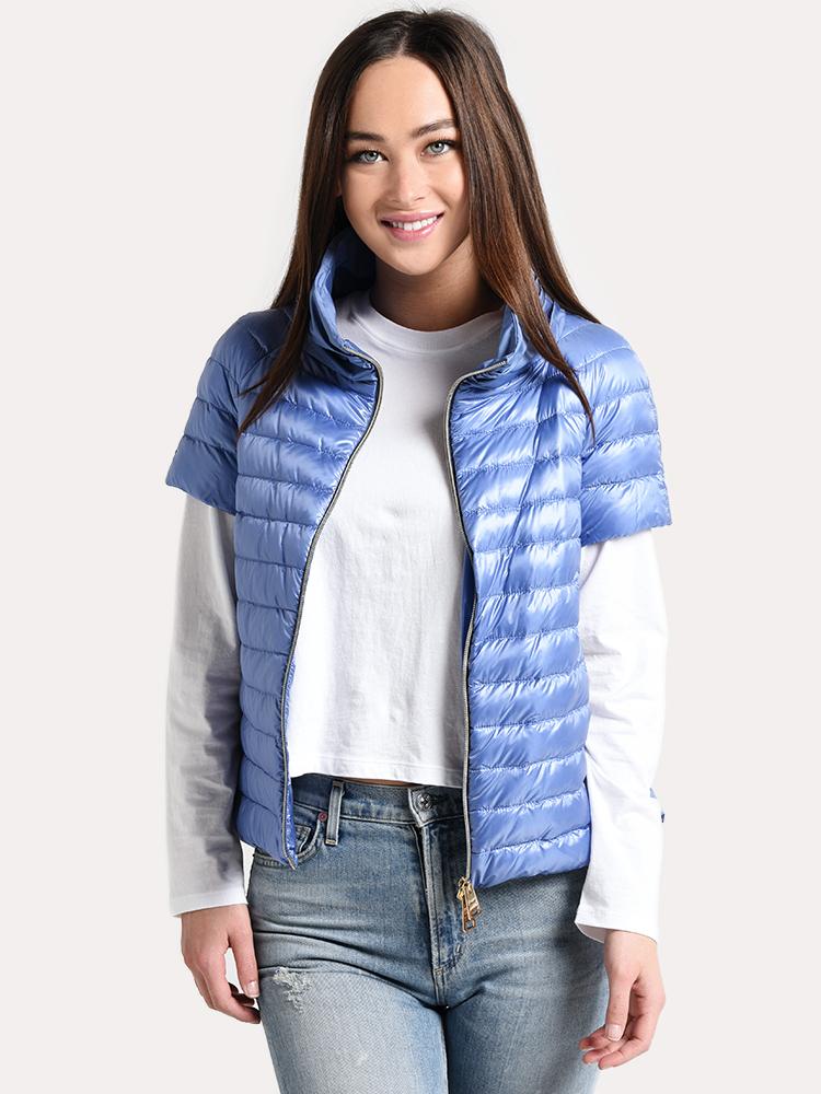 Herno cropped puffer jacket - Blue