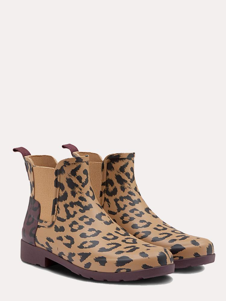 Hunter leopard store print rain boots